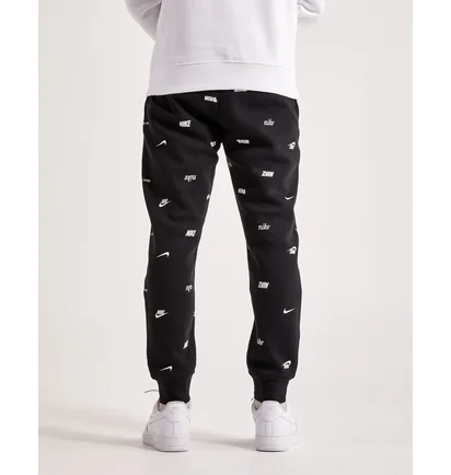 Штани чоловічі Nike Club Fleece Allover Print Brushed-Back Fleece Jogger Pants Black FB7437-011