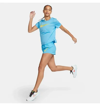 Футболка женская Nike W One Dri-Fit Swsh Hbr Ss Light Blue DX1025-416