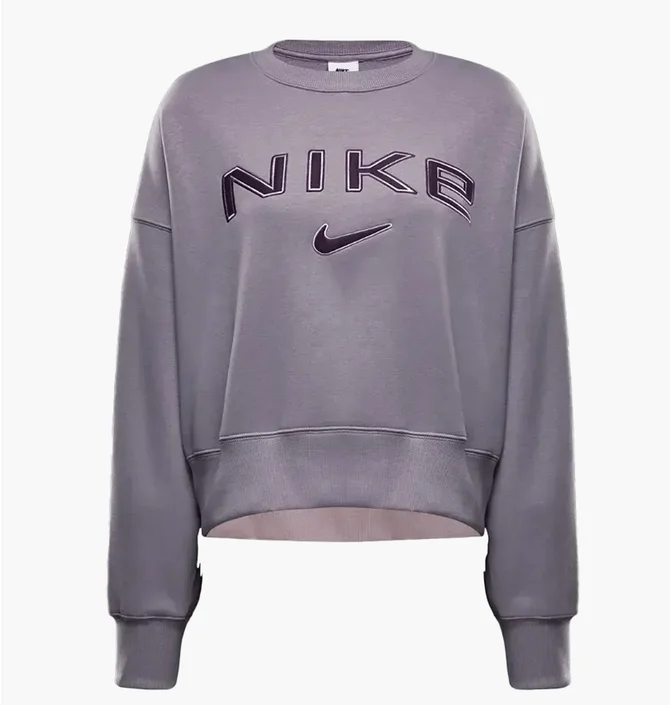 Світшот жіночий Nike W Nsw Phnx Flc Oos Logo Crew Violet FV7674-226