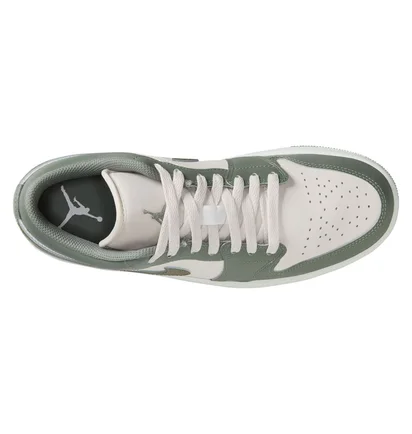 Кроссовки мужские Air jordan 1 Low MenS Shoes Green/White 553558-300