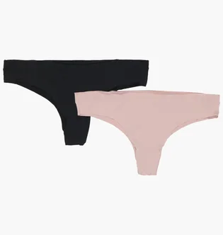 Трусики жіночі Manoukian Tanga Black/Beige (2 шт) 19890191-3