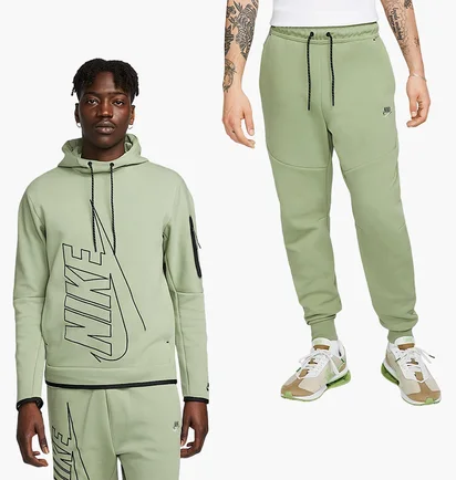 Спортивный костюм мужской Nike Tech Fleece Green DX0577-386__DX0581-386