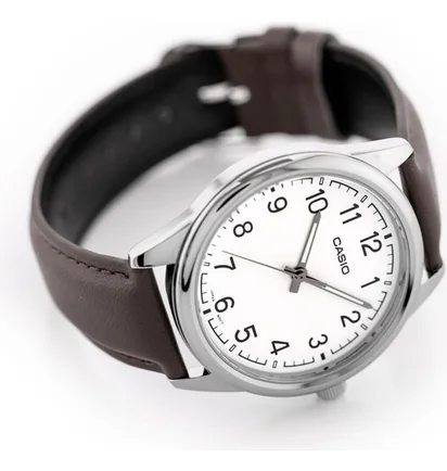 Часы мужские Casio Enticer Analog Dial Leather Strap MTP-V005L-7B4UDF