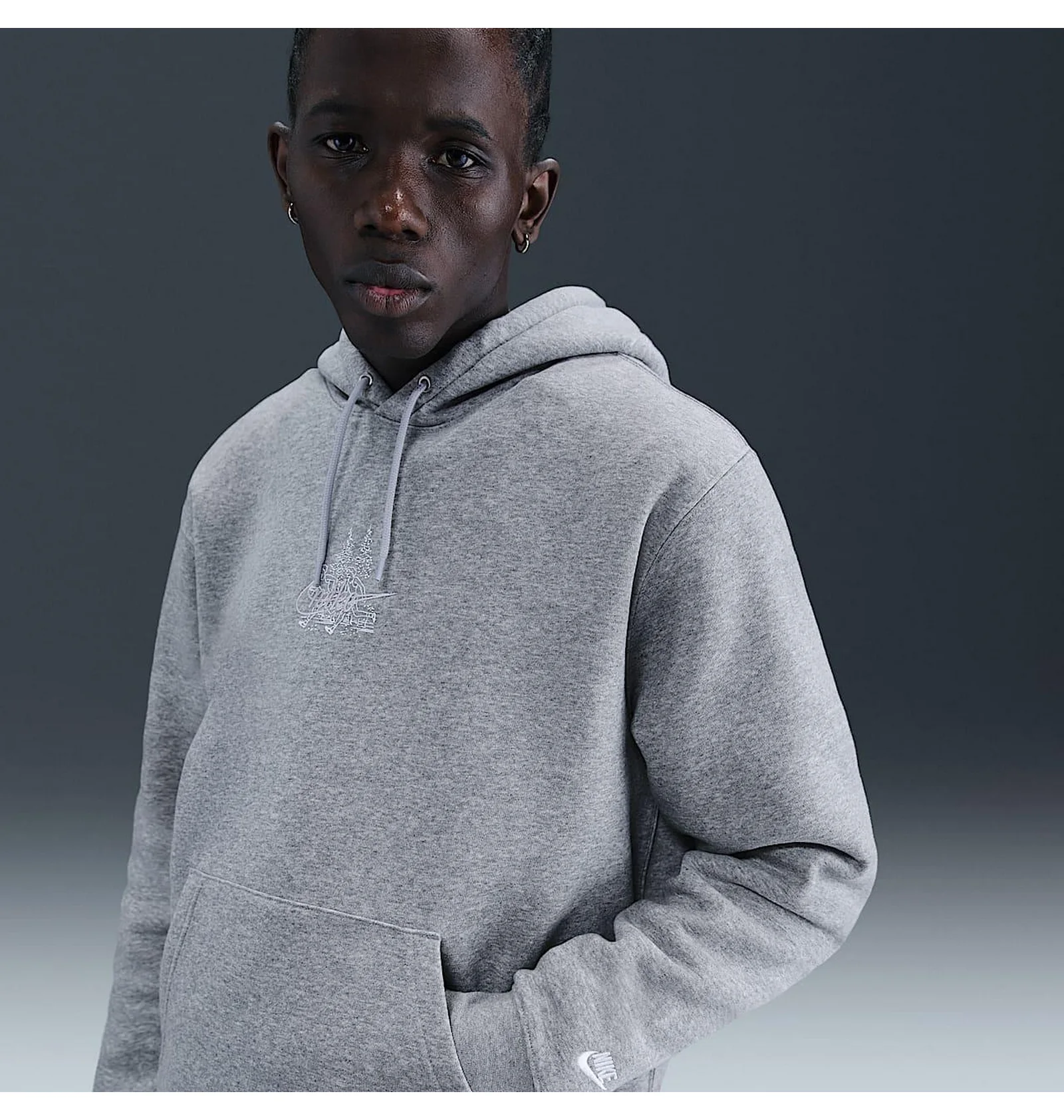 ᐉ Худи мужское Nike Club Fleece Grey HV1216-063 - купить в