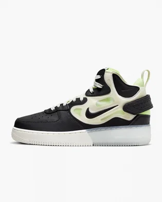 Кросівки чоловічі Nike Air Force 1 Mid React Black Dq1872-100