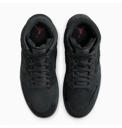Кроссовки мужские Air Jordan 1 Mid Se Craft Monochrome Black FD8634-001