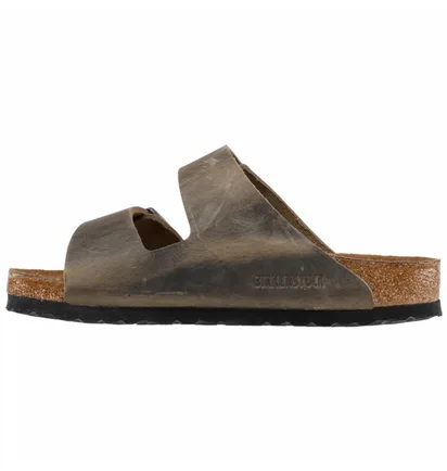 Тапочки чоловічі BIRKENSTOCK Arizona Oiled Leather Footbed Sandals Grey 1019313