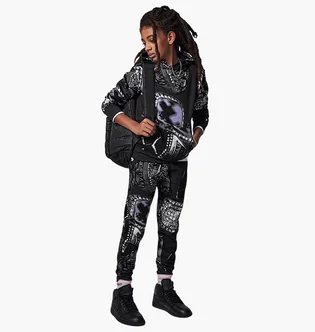 Спортивний костюм дитячий Air Jordan Big Kids Mj Mvp Fleece Aop Pull Black/Violet 95D604-G0T__95D605G0T