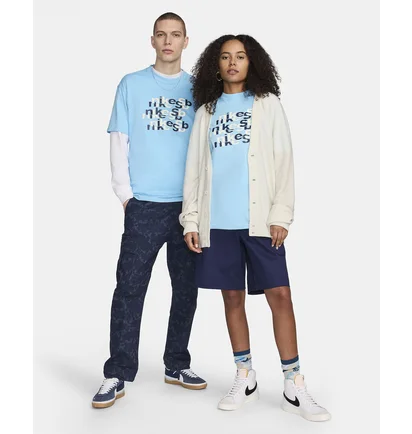 Футболка унисекс Nike Sb Tee Oc Repeat Brd Light Blue FV3494-407