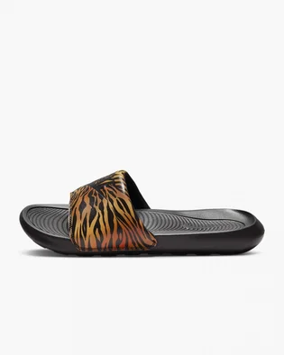Тапочки женские Nike Womens Print Slides Black/Orange Cn9676-010