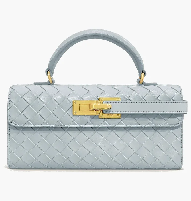 Сумка жіноча JW PEI Keyla Weave Texture Top Handle Bag Light Blue BB2025BG119211JWP