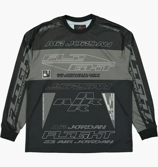 Лонгслив мужской Air Jordan M J Mvp Aop Ls Top Black/Grey FV7239-010