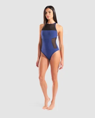 Купальник жіночий Arena Mesh Panels Swimsuit Swim Pro Blue 006659-700