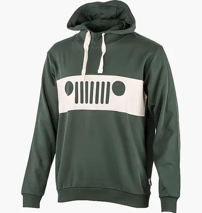 Худи мужское Jeep Hooded Sweatshirt Grille Print Green O102565-E844