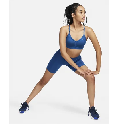 Топ женский Nike Padded V-Neck Sports Bra Blue CZ4456-477