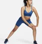 Топ женский Nike Padded V-Neck Sports Bra Blue CZ4456-477