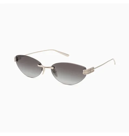 Сонцезахисні окуляри жіночі Balenciaga Metallic/Grey BB0486S-002-61