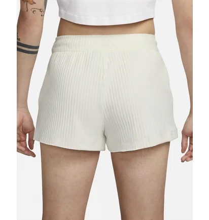 Шорты женские Nike Sportswear WomenS High-Waisted Ribbed Jersey Shorts White DV7862-133