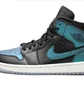 Кроссовки женские Air Jordan Wmns 1 Mid Black/Turquoise BQ6472-009