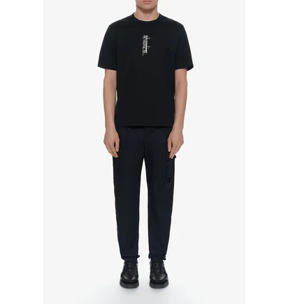 Футболка мужская C.P. Company Metropolis Series Vertical Logo Black 19CLTS057A-006370W-999