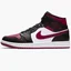Кроссовки мужские Air Jordan 1 Mid Black/White/Noble Red 554724-066