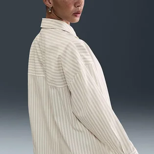 Рубашка женская Nike Sportswear Chill Poplin WomenS Oversized Striped Button- Down Top Beige II4217-009