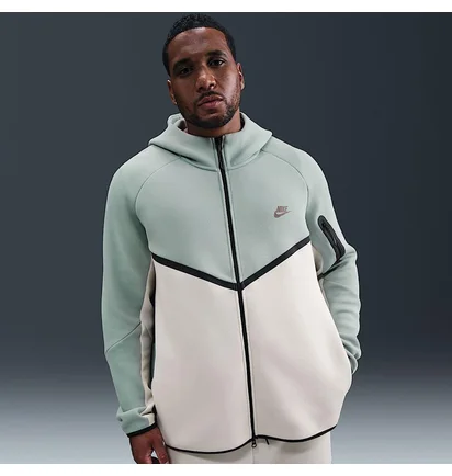 Толстовка мужская Nike Tech Fleece Fz Wr Olive/White HV0949-020