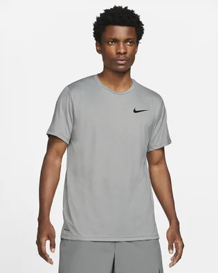 Футболка мужская Nike M Np Df Hpr Dry Top Ss Grey Cz1181-073