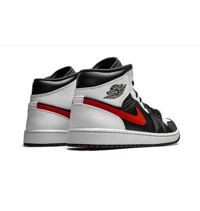 Кроссовки мужские Air Jordan 1 Mid Black/White 554724-075