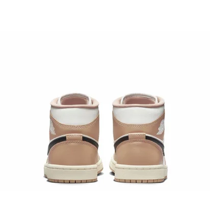 Кроссовки женские Air Jordan 1 Mid Brązowe White/Beige BQ6472-103