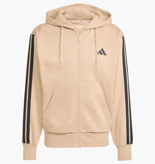 Толстовка чоловіча Adidas Essentials 3-Stripes Fleece Beige JX0745
