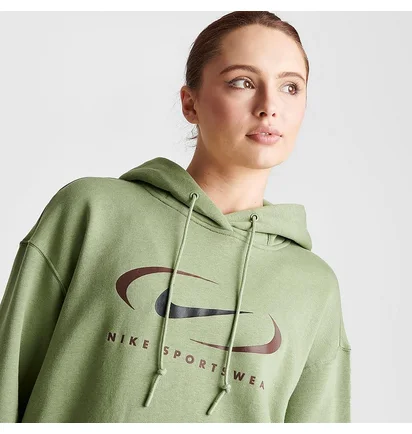 Худі жіноче Nike Ns Flc Os Po Hd Swsh Green FN7698-386
