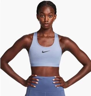Топ женский Nike Swoosh High-Support Non-Padded Adjustable Sports Bra Light Blue DX6815-493