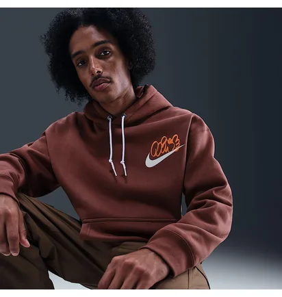 Худи мужское Nike Solo Swoosh Brown IH4293-218