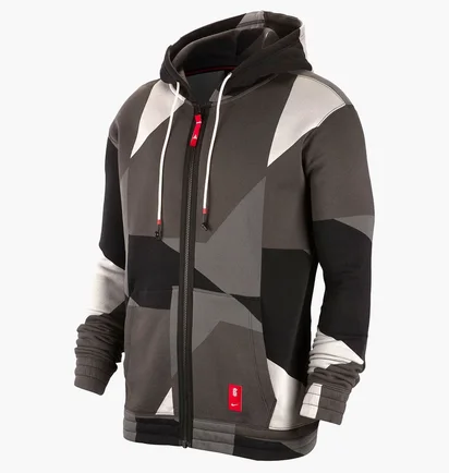 Толстовка мужская Nike Kyrie Irving Full Zip Hoodie Grey Bv9285-010
