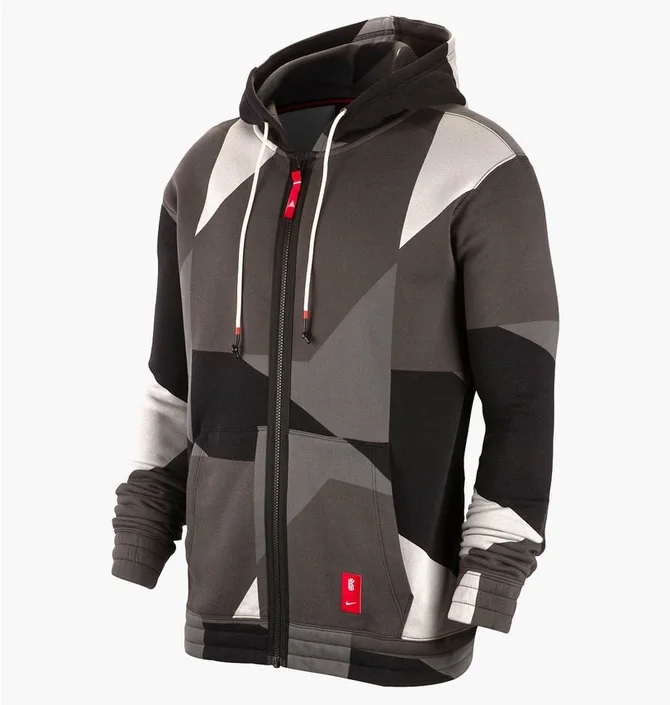 Толстовка мужская Nike Kyrie Irving Full Zip Hoodie Grey Bv9285-010