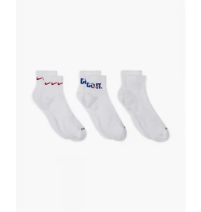 Носки унисекс Nike U Nk Everyday Plus Cush Ankle White (3 пары) DH3827-902