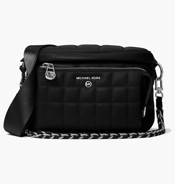 Сумка жіноча Michael Kors Slater Medium Quilted Leather Sling Pack Black 30R3S04M6I-BLACK-57432