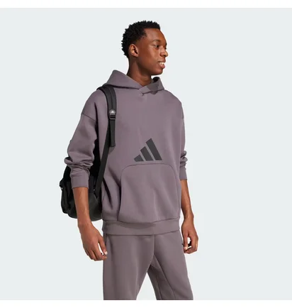 Худі чоловіче Adidas Future Icons 3 Bar Logo Grey JD4897