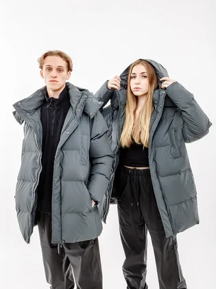 Парка унисекс Rains Jackets Grey 1524-SLATE