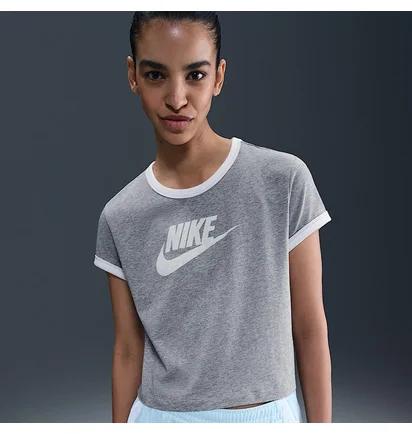 Футболка женская Nike Short-Sleeve Ringer Grey IF4072-063