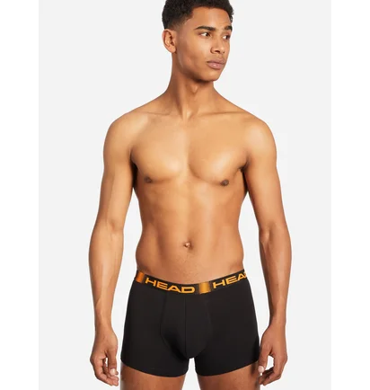 Труси чоловічі HEAD Basic Boxer Black/Orange (2 шт) 701219886-001