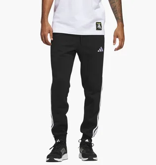 Штаны мужские Essentials Essentials 3-Stripes Fleece Black JD1861