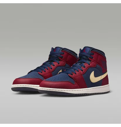 Кросівки чоловічі Air Jordan 1 Mid Se Blue/Bordo IO7449-600