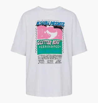 Футболка женская Ksubi Glitterbeat Boyfriend Ss Tee White WSP26TE011