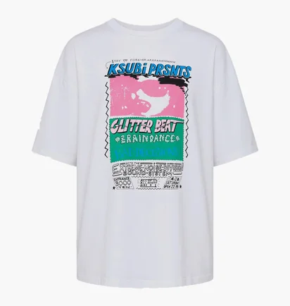 Футболка женская Ksubi Glitterbeat Boyfriend Ss Tee White WSP26TE011
