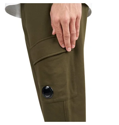 Штаны мужские C.P. Company Diagonal Raised Fleece Cargo Olive 17CMSP017A-005086W