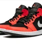 Кроссовки мужские Air Jordan 1 Mid Black/Orange 554724-061
