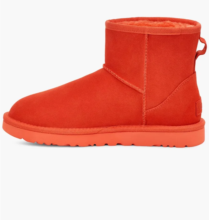 Угги женские Ugg Classic Mini Side-Logo Ii Boots Orange 1134962-Hong