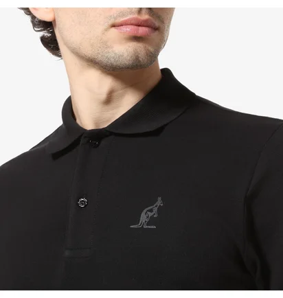 Поло мужское AUSTRALIAN Logos Polo Pique El R-Fit Black LSUPO0063-003